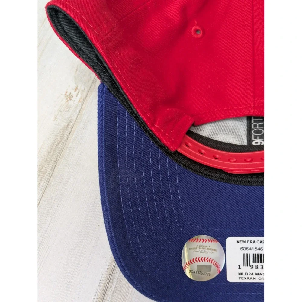 Texas Rangers Hat New Era 9Forty Blue‎ Red Adjustable Cap Snapback MLB